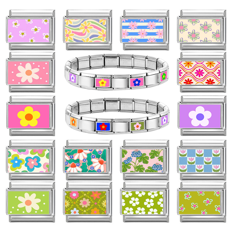 Men Accessories Photos - Y2K Colorful Flowers Photo Italian Charm