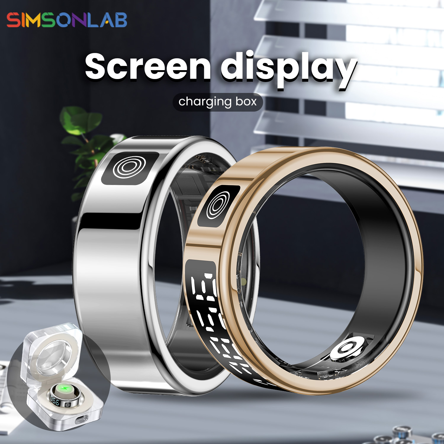 Men'S Accessories Display - New Smart Ring SR08 LED Display