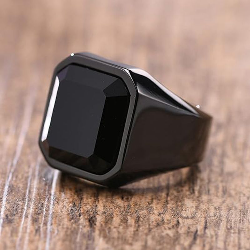 Man Ring Black Carnelian Signe – Signet Ring Men Bewertung und Preis