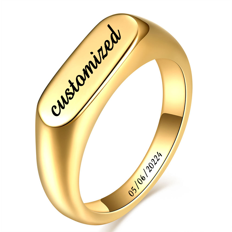Customizable Stainless Steel S – Signet Ring Men Bewertung und Preis