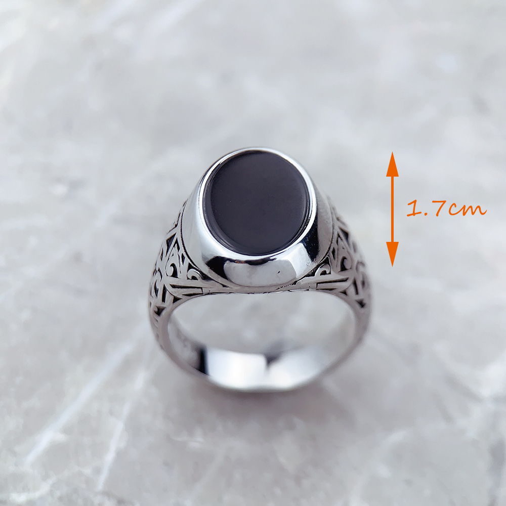 Black Oval Signet Ring Europe  – Signet Ring Men Bewertung und Preis