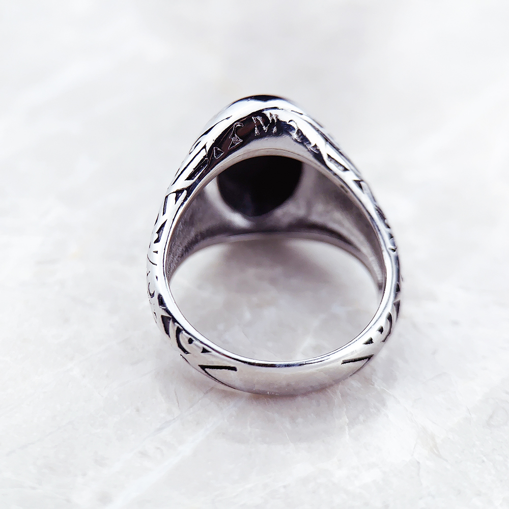 Black Oval Signet Ring Europe  – Signet Ring Men Bewertung und Preis