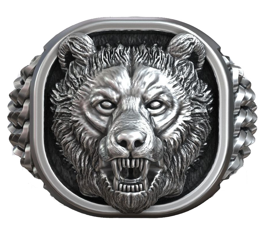 22g Viking Bear Head Nordic Or – Signet Ring Men Bewertung und Preis