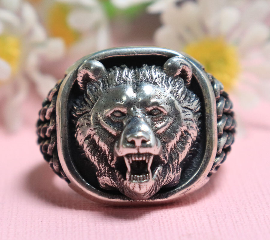 22g Viking Bear Head Nordic Or – Signet Ring Men Bewertung und Preis