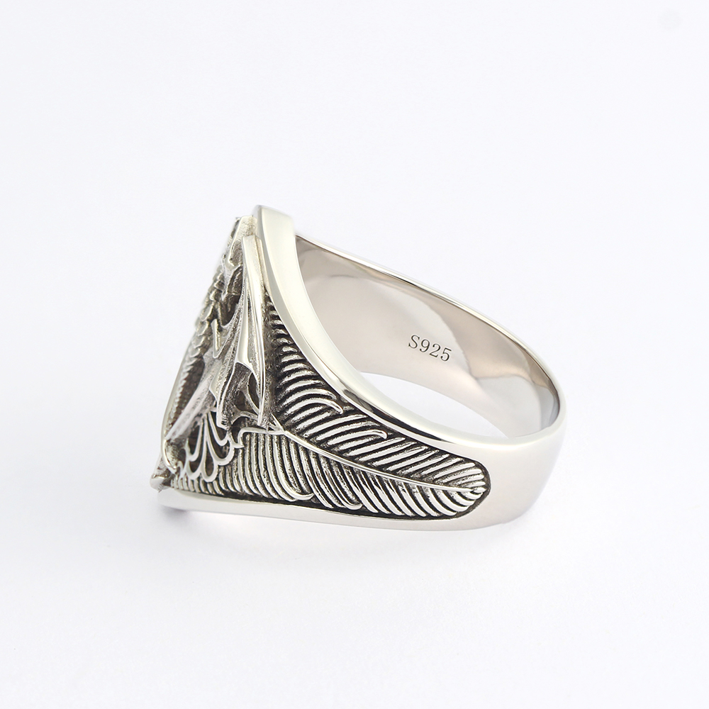 Flying Dragon Signet Vinking D – Signet Ring Men Bewertung und Preis