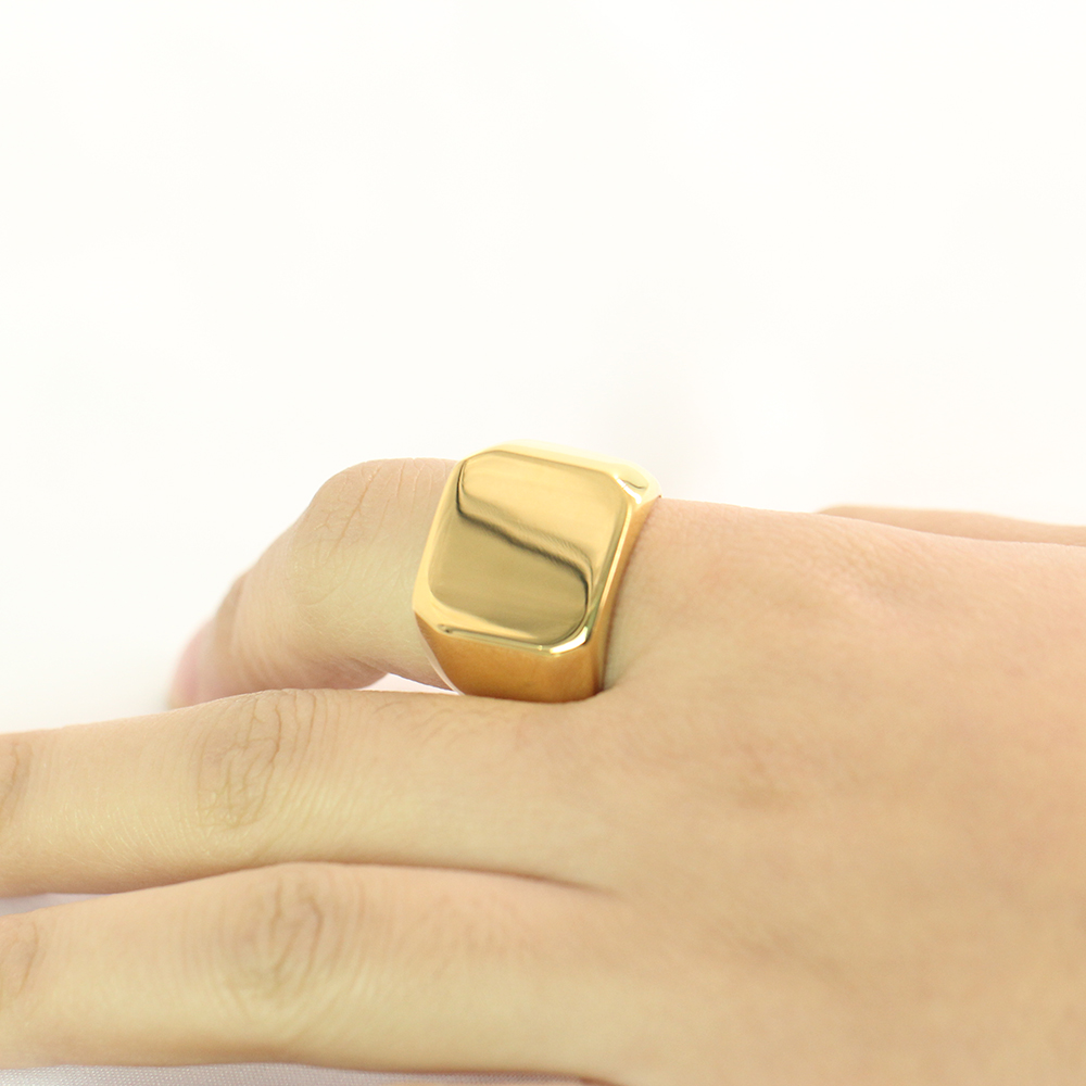 Free Engrave New Silver/Gold/B – Signet Ring Men Bewertung und Preis