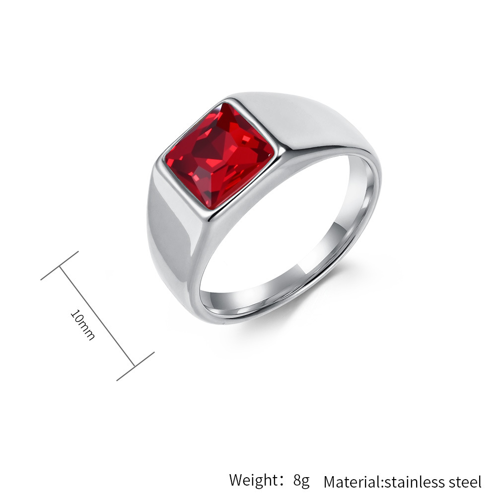 Stainless Steel Shinny Zircon  – Signet Ring Men Bewertung und Preis