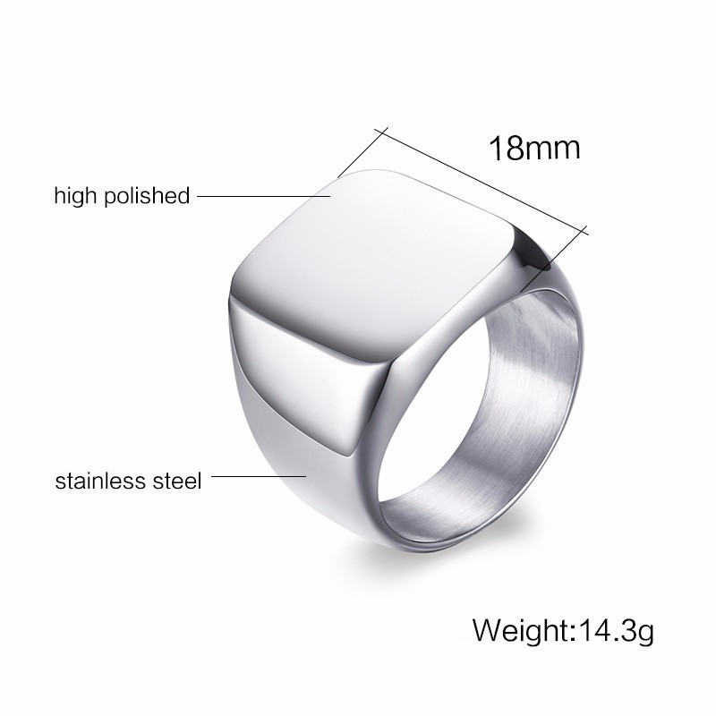 Vnox Free Personalized Stamp R – Signet Ring Men Bewertung und Preis