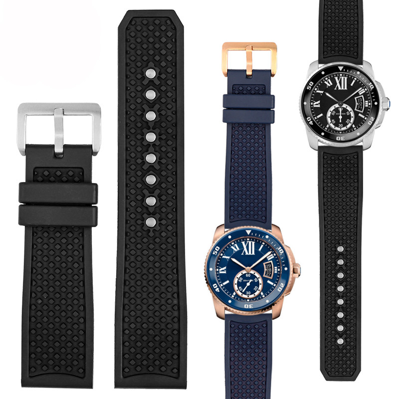 23mm 24mm Fluororubber Watchba – Men'S Accessories Cartier Bewertung und Preis