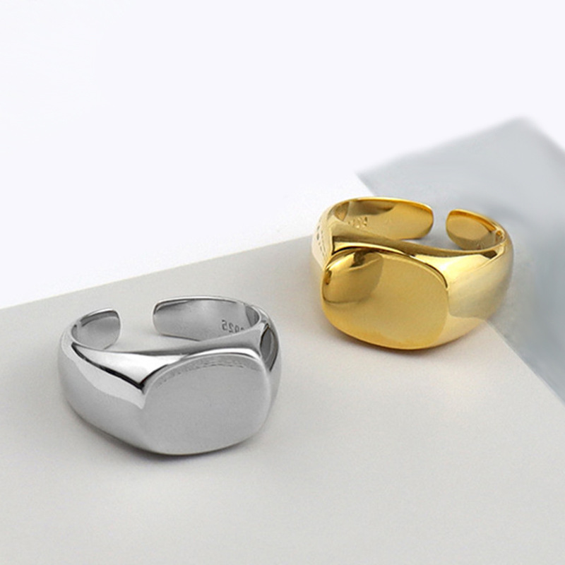 925 Sterling Silver Men Ring S – Signet Ring Men Bewertung und Preis