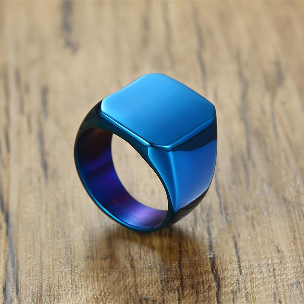Free Engrave New Silver/Gold/B – Signet Ring Men Bewertung und Preis