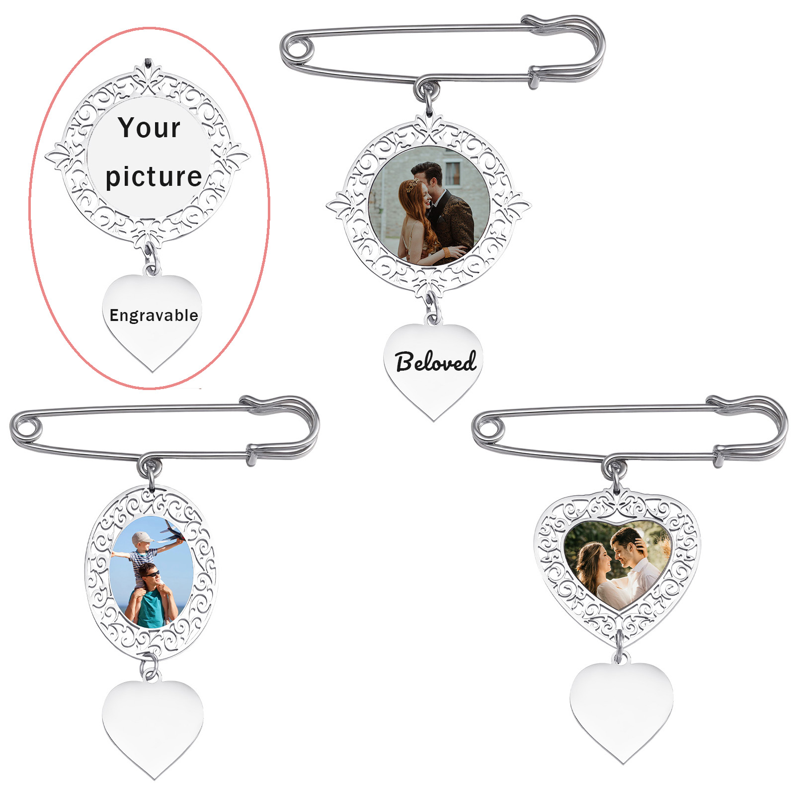 Custom Picture Badge Brooches  – Men Accessories Photos Bewertung und Preis