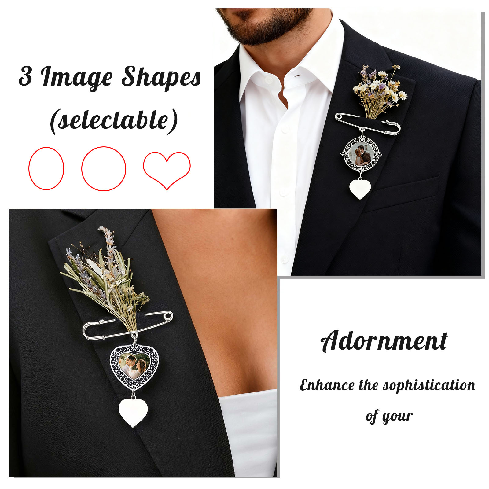 Custom Picture Badge Brooches  – Men Accessories Photos Bewertung und Preis