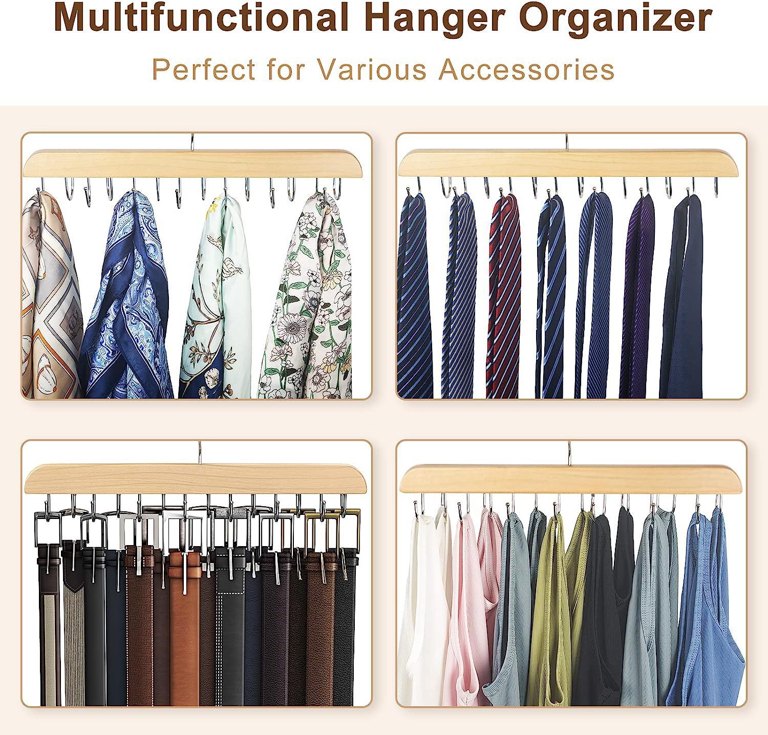 Wooden Belt Rack Women Storage – Men'S Accessories Wardrobe Bewertung und Preis