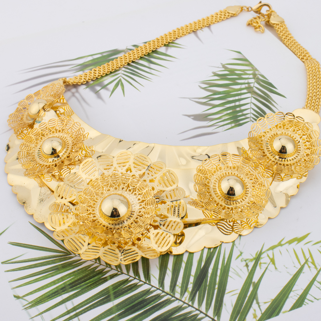 24K Gold Flower Jewelry Set fo – Men'S Accessories Dubai Bewertung und Preis