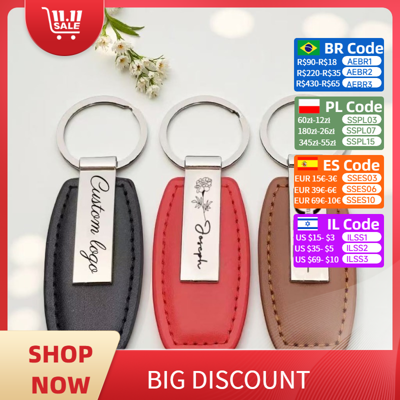 Personalized Leather Keychain  – Men Accessories Name Bewertung und Preis