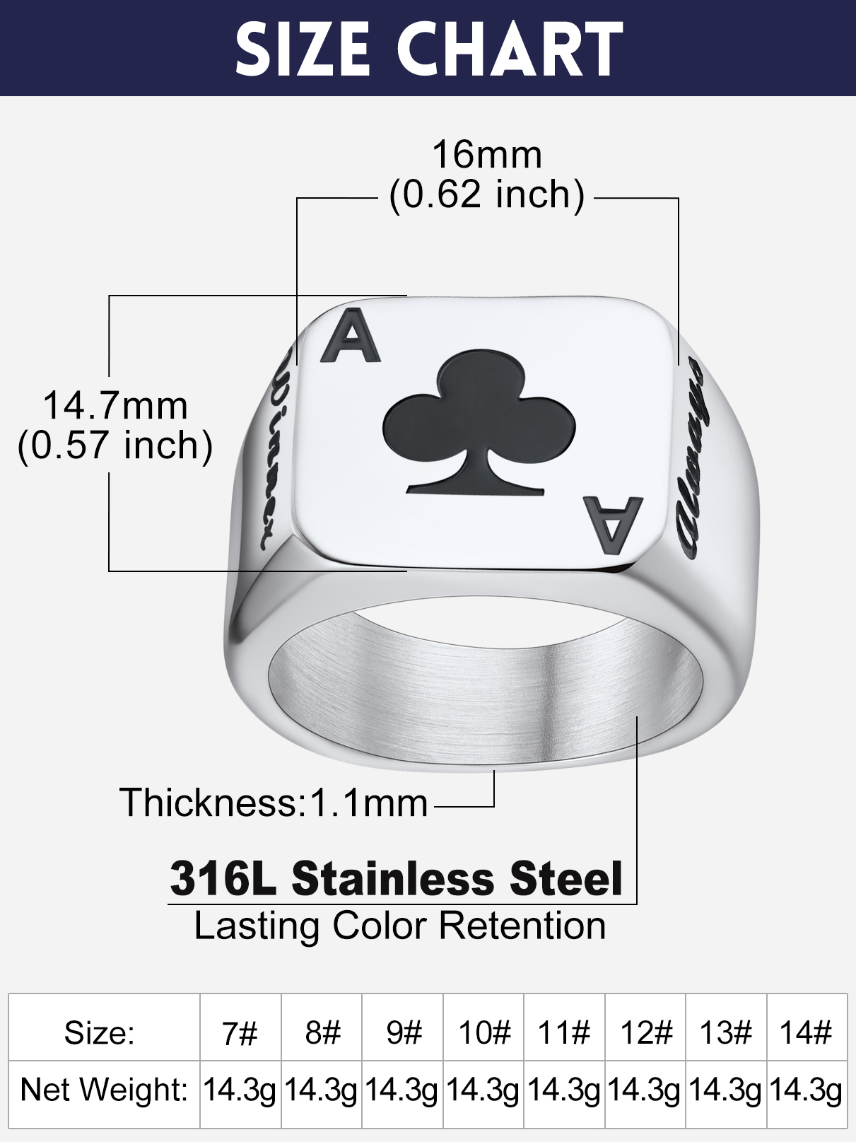 U7 Customized Square Rectangle – Signet Ring Men Bewertung und Preis