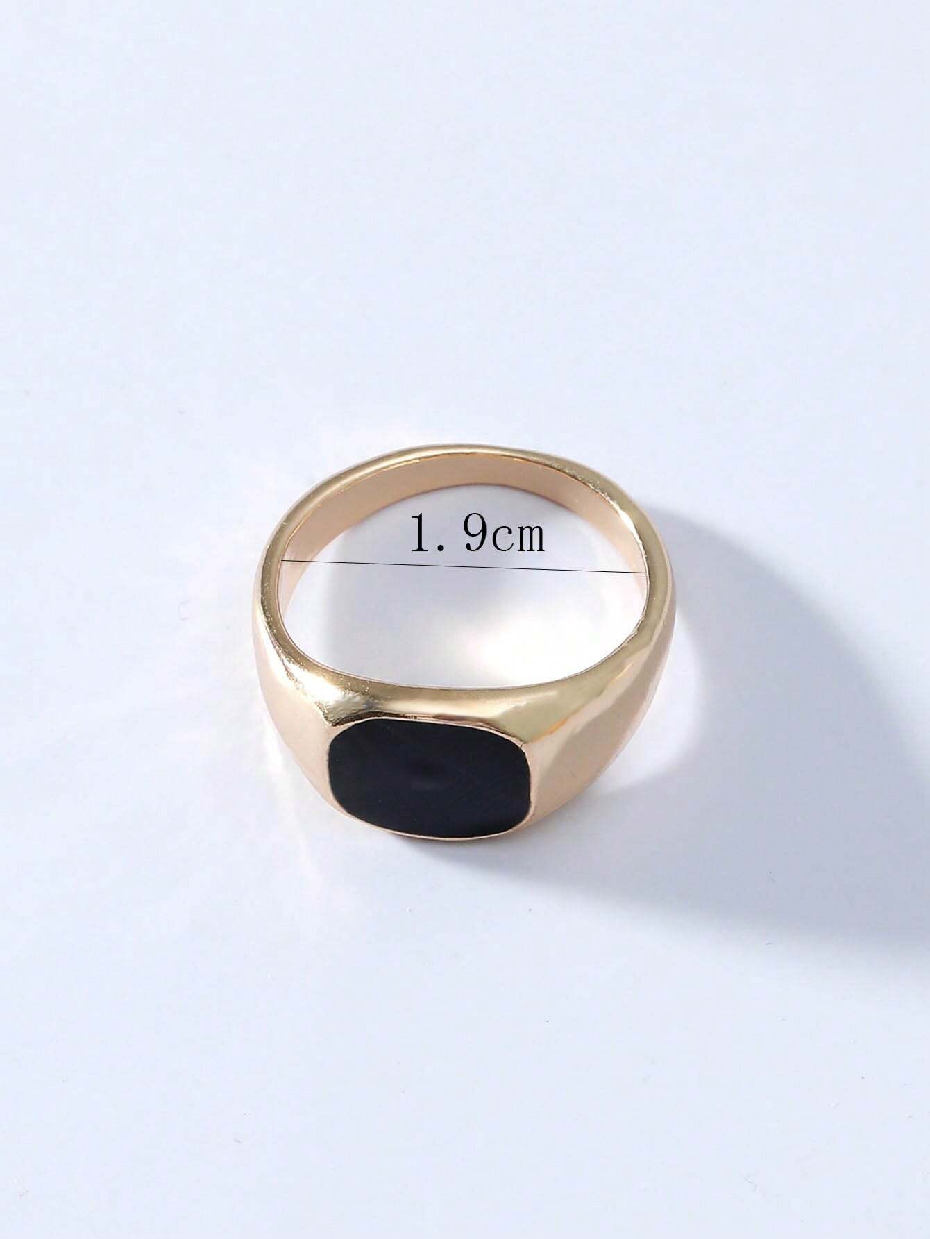Minimalist Gold-Tone Signet Ri – Signet Ring Men Bewertung und Preis
