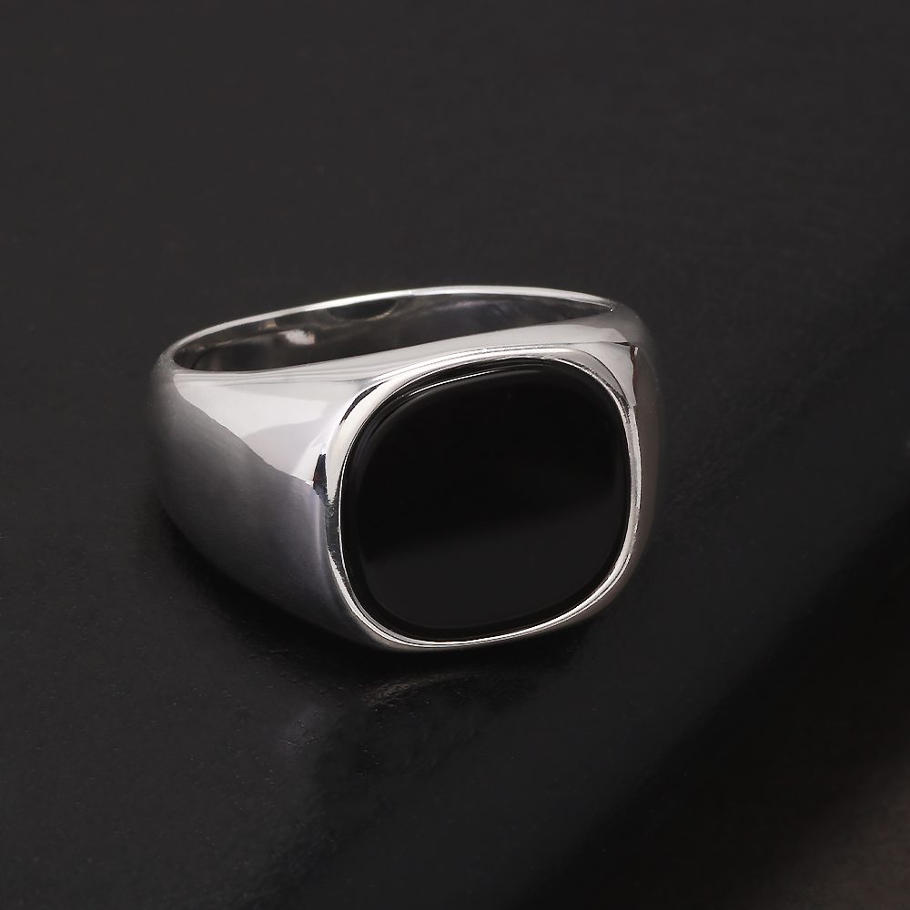 S925 Sterling Silver Black Ony – Signet Ring Men Bewertung und Preis