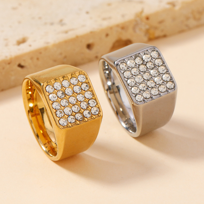 14mm Delicate Shiny Cubic Zirc – Signet Ring Men Bewertung und Preis