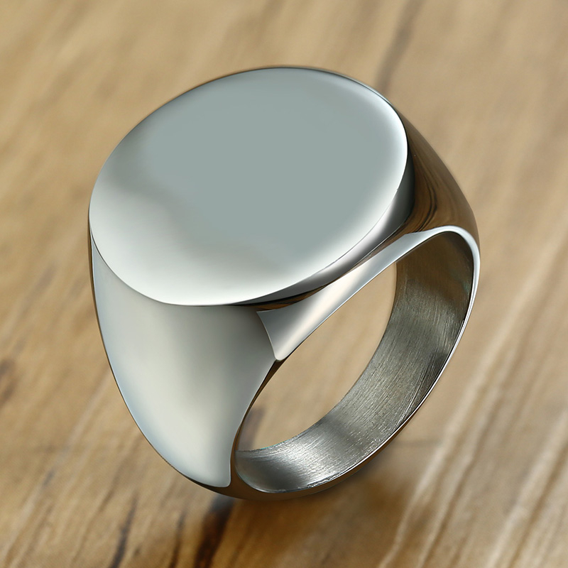 Vnox Stylish Pattern Font Init – Signet Ring Men Bewertung und Preis
